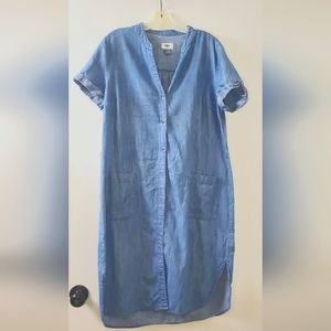 Light,Denim, button-down dress